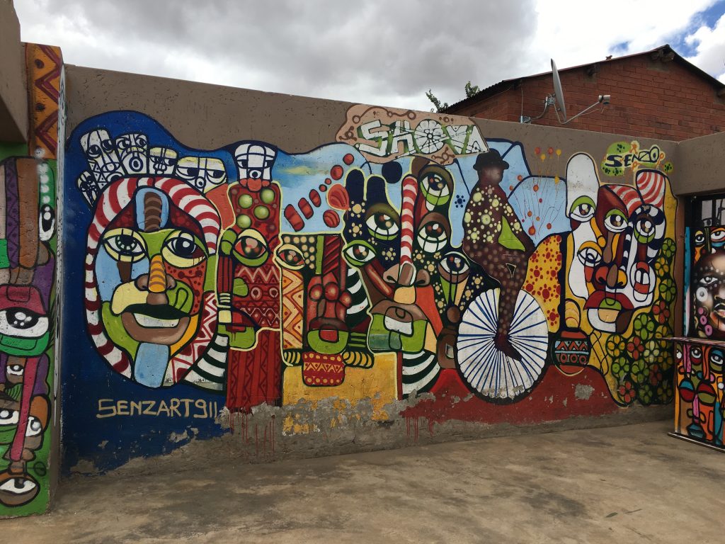 Senzo wall art Vilakazi street