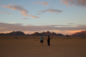 Sunset Strolls at Desert Quiver Camp